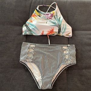 CUPSHE Bikini Top & Shade and Shore High waisted bikini bottoms